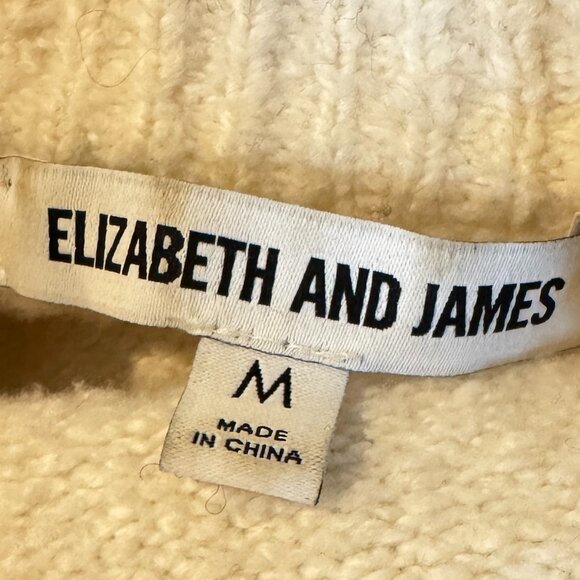 Oversized Soft Elizabeth & James Baggy Cream Comfy Sweater - Picture 5 of 9